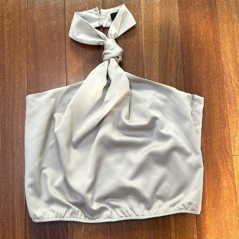 Icone Par Simon’s halter knot top | grey